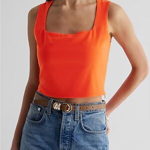 Express Women's Vibrant Orange Blouse